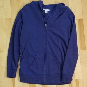 Motherhood Maternity hooded zip-up sweatshirt L